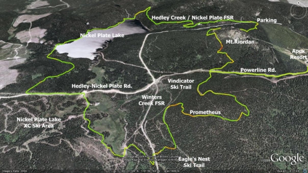 Nickel Plate Lake & Apex Lowlands - (click to enlarge)